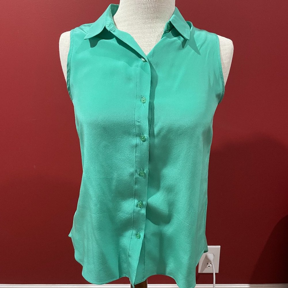 Amanda Uprichard Button Front Sleeveless Blouse Size P (Excellent Condition)